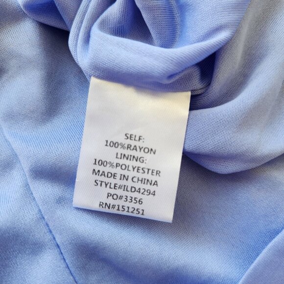 In Loom Blue Paisley One-Shoulder Dress Flowy Babydoll Boho Festival Cute Summer - Picture 11 of 12